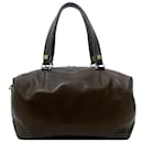 Celine Brown Leather Boston Tote Bag - Céline