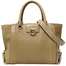 Borsa beige Gancini Salvatore Ferragamo