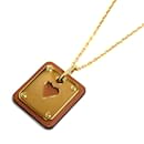 Hermes Metal Leather As de Coeur PM Necklace - Hermès