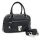 Borsa in pelle nera Prada