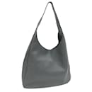 Bolso de hombro de cuero gris Prada