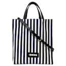 Marni Canvas and Leather Tote Bag