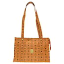 Sac fourre-tout en PVC marron avec motif monogramme MCM