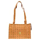 Sac fourre-tout en PVC marron avec motif monogramme MCM