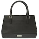 Burberry Check Leather Black Handbag