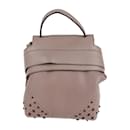 Bolso de cuero Tod's Wave Line en gris púrpura