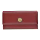 Gucci Long Wallet in Red and Gold Leather