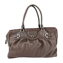 Salvatore Ferragamo Gancini Leather Shoulder Bag