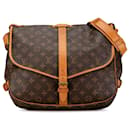 Brown Louis Vuitton Monogram Saumur 35 Crossbody Bag