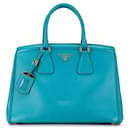 Blauer Prada Saffiano Lux Parabole Tote