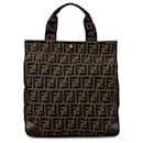 Bolso tote plegable Fendi Zucca marrón