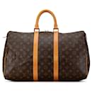 Brown Louis Vuitton Monogram Keepall 45 Travel Bag