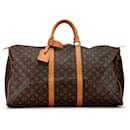 Sac de voyage Keepall 55 Monogram Louis Vuitton marron