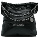 Black Chanel Large Calfskin 22 Hobo