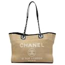 Beige Chanel Small Canvas Deauville Tote