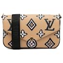 Beige Louis Vuitton Monogram 'Wild at Heart' Felicie Strap & Go Crossbody Bag