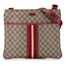 Sac à bandoulière Gucci GG Supreme Web marron