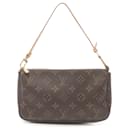 Braune Louis Vuitton Monogram Pochette Accessoires Schultertasche