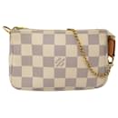 White Louis Vuitton Damier Azur Mini Pochette Accessoires Handbag