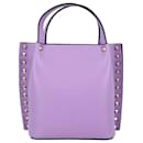 Valentino Rockstud-embellished Tote Bag Purple - Valentino Garavani