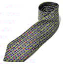 Hermes Silk 100% Tie Navy/Yellow - Hermès