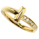 Anillo de diamante T-One en oro amarillo K18YG Tiffany - Tiffany & Co