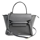 Sac à bandoulière Celine Micro Belt - Cuir gris - Céline