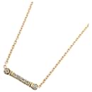 Tiffany & Co. K18PG Pink Gold Fleur-de-lis Key Bar Necklace