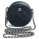 Sac à bandoulière rond matelassé Chanel