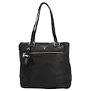 Sac fourre-tout en cuir noir Prada