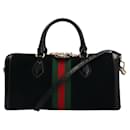 Gucci Offdia Shoulder Bag in Black Suede