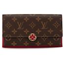 Louis Vuitton Brown Monogram Flore Long Wallet