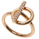 Anillo Hermès Echappe PM en oro rosa de 18K con diamantes