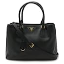 Prada Saffiano Lux Handbag in Black