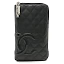 Chanel Cambon Line Coco Mark Round Long Wallet Organizer