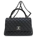 Chanel Coco Handle Handbag in Black Caviar Leather