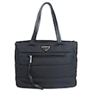 Sac fourre-tout en nylon noir Prada