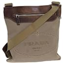 PRADA Shoulder Bag Canvas Beige Auth 83253 - Prada