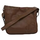 Borsa a spalla in pelle LOEWE Anagram marrone Auth 83178 - Loewe