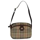 Burberrys Nova Check Blue Label Hand Bag Canvas Black Auth ti1774 - Autre Marque