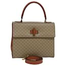 CELINE Macadam Canvas Hand Bag 2way Beige Auth 81450 - Céline