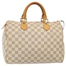 LOUIS VUITTON Bolsa de Mão Speedy 30 Damier Azur N41533 LV Auth 81708 - Louis Vuitton