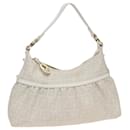 FENDI Zucca Canvas Shoulder Bag PVC Leather White 8BR448 Auth 81645 - Fendi