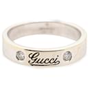 Anillo Icon Print 2P de Gucci en Oro Blanco