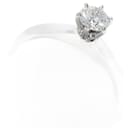 Tiffany Platinum Solitaire Diamond Band Ring - Tiffany & Co