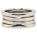 Silver Bvlgari 18K White Gold B.Zero1 Three Band Ring - Bulgari