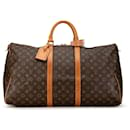 Braune Louis Vuitton Monogram Keepall 55 Reisetasche