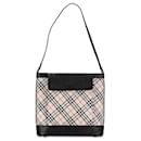 Beige Burberry Nova Check Canvas Schultertasche