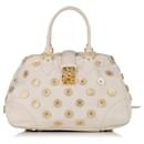 White Louis Vuitton Polka Dots Bowly