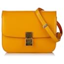 Yellow Celine Medium Classic Box Leather Crossbody Bag - Céline